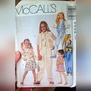 Girls McCalls Pattern 6802 UNCUT Year 1993, Vest, Pants, Skirt and Tie Size 7-10
